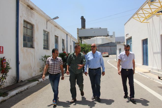 Το εργοστάσιο της ΔΕΗ στην Ξυλοκαμάρα επισκέφθηκε ο Δήμαρχος Χανίων Τάσος Βάμβουκας