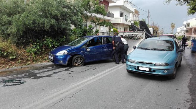 Τροχαίο ατύχημα στην οδό Παπαναστασίου στα Χανιά