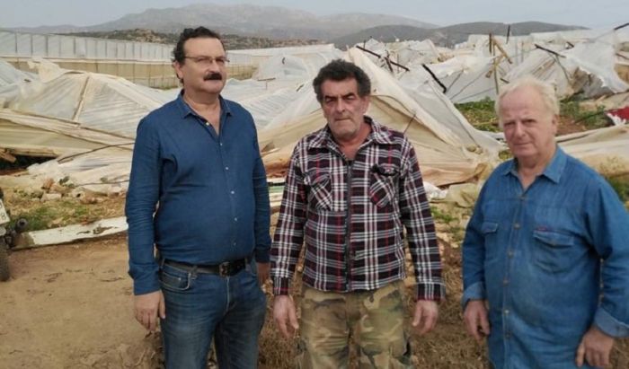 Αντιπροσωπεία της Λαϊκής Συσπείρωσης στις πληγείσες περιοχές του Δήμου Καντάνου-Σελίνου