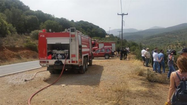 Φωτιά το απόγευμα σε περιοχή του χωριού Όρος Ρεθύμνου