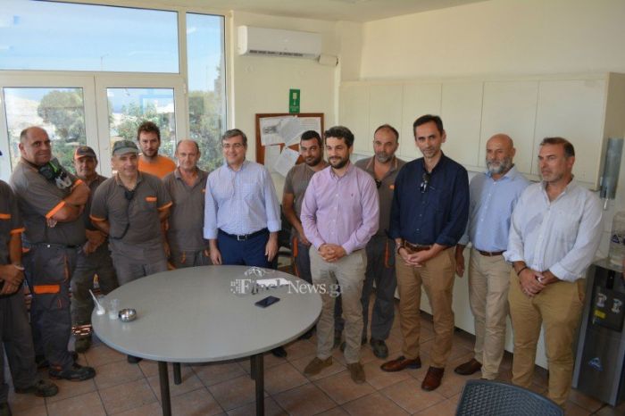 Τις εγκαταστάσεις της ΔΕΔΙΣΑ στο Ακρωτήρι επισκέφθηκε ο Γενικός Γραμματέας Συντονισμού Διαχείρισης Αποβλήτων.