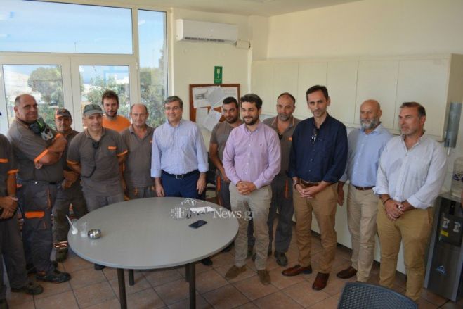 Τις εγκαταστάσεις της ΔΕΔΙΣΑ στο Ακρωτήρι επισκέφθηκε ο Γενικός Γραμματέας Συντονισμού Διαχείρισης Αποβλήτων.