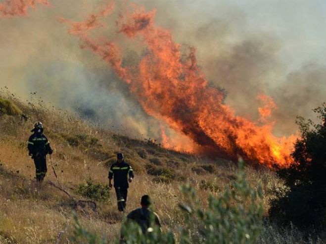 Πυρκαγιά στο Ρουσσοσπίτι έκαψε 20 στρέμματα τα ξημερώματα