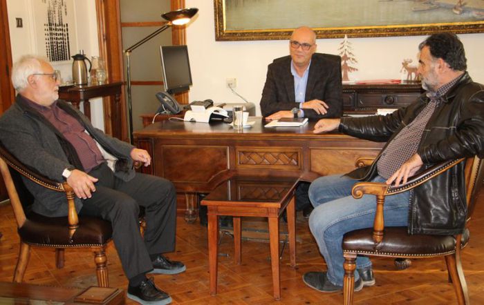 Το Ευρωπαϊκό Πρωτάθλημα Μπάσκετ Νέων Ανδρών (U20) 2017 στο επίκεντρο της συνάντησης Γ.Γ. Ε.Ο.Κ., Π. Τσαγκρώνη, & Προέδρου Ε.ΚΑ.Σ.Κ., Μ. Μαρκάκη, με τον Δήμαρχο Χανίων, Τ. Βάμβουκα