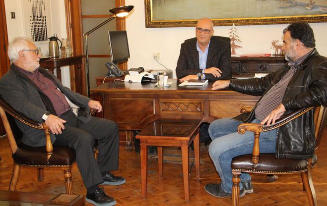 Το Ευρωπαϊκό Πρωτάθλημα Μπάσκετ Νέων Ανδρών (U20) 2017 στο επίκεντρο της συνάντησης Γ.Γ.  Ε.Ο.Κ., Π. Τσαγκρώνη, &amp; Προέδρου Ε.ΚΑ.Σ.Κ., Μ. Μαρκάκη, με τον Δήμαρχο Χανίων, Τ. Βάμβουκα
