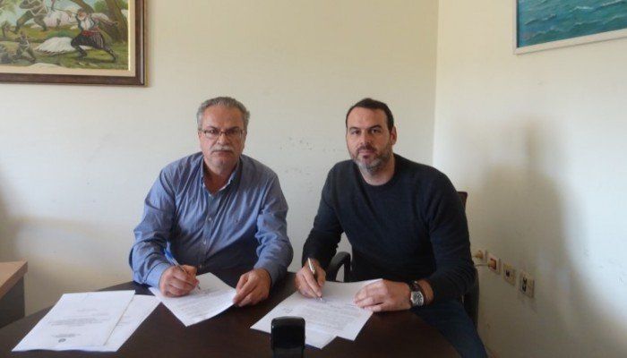 «Υπογραφή Σύμβασης Έργου” Ανακατασκευή Γηπέδου, τοποθέτηση Χλοοτάπητα και δικτύου Ηλεκτροφωτισμού Γηπέδου στην Τ.Κ. Μοδίου” του Δήμου Πλατανιά».