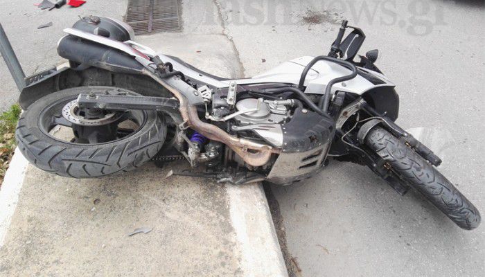 Τροχαίο με τραυματισμό στην λεωφόρο Σούδας στα Χανιά