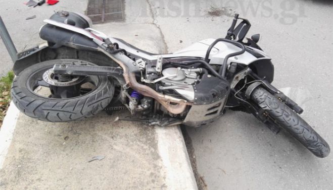 Τροχαίο με τραυματισμό στην λεωφόρο Σούδας στα Χανιά