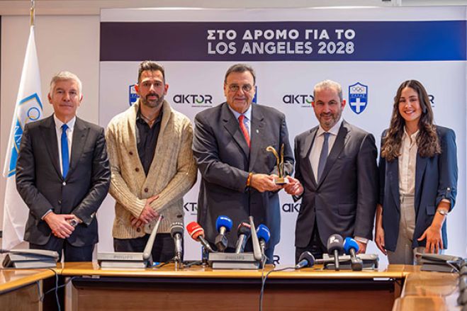 O Ό&mu;&iota;&lambda;&omicron;&sigmaf; AKTOR &Chi;&rho;&upsilon;&sigma;ό&sigmaf; &Chi;&omicron;&rho;&eta;&gamma;ό&sigmaf; &tau;&eta;&sigmaf; &Epsilon;&lambda;&lambda;&eta;&nu;&iota;&kappa;ή&sigmaf; &Omicron;&lambda;&upsilon;&mu;&pi;&iota;&alpha;&kappa;ή&sigmaf; &Epsilon;&pi;&iota;&tau;&rho;&omicron;&pi;ή&sigmaf; έ&omega;&sigmaf; &tau;&omicron;&upsilon;&sigmaf; &Omicron;&lambda;&upsilon;&mu;&pi;&iota;&alpha;&kappa;&omicron;ύ&sigmaf; &Alpha;&gamma;ώ&nu;&epsilon;&sigmaf; Los Angeles 2028